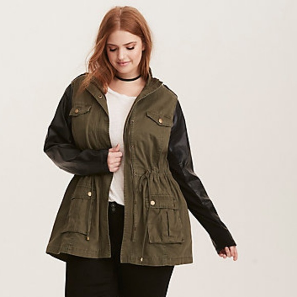 torrid Jackets & Blazers - Mixed Fabric Anorak Jacket